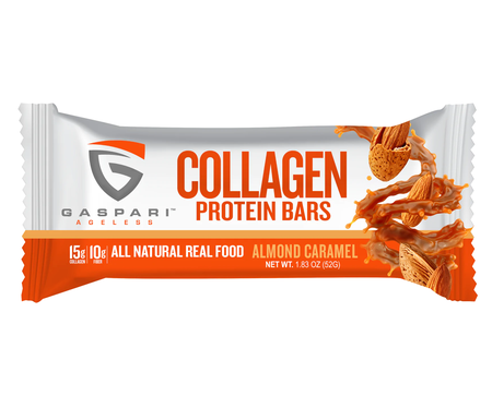 Gaspari Ageless Collagen Protein Bars Almond Caramel - 6 Bars