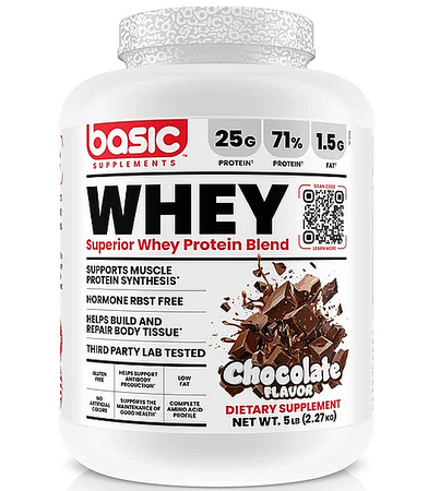 Basic Supplements Whey Protein  Chocolate  - 5 Lb