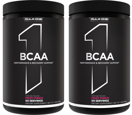 Rule 1 BCAA Fruit Punch - 120 Servings (2 x 60 Servings) TWINPACK