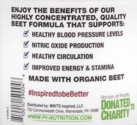 Performance Inspired Nutrition Beet Root Powder  Apple Flavored - 30 Servings
