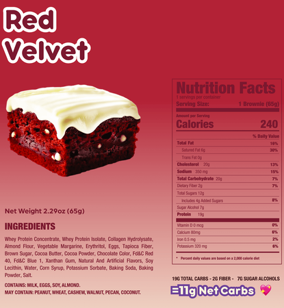 Prime Bites Protein Brownie Red Velvet - 12 Pack