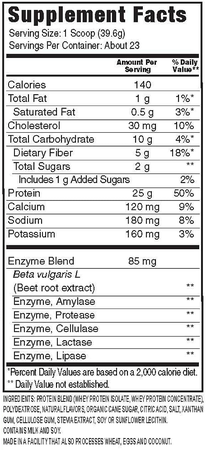 Performance Inspired Nutrition WHEY Protein  Blueberry - 2 Lb (Whey Isolate/Concentrate blend)