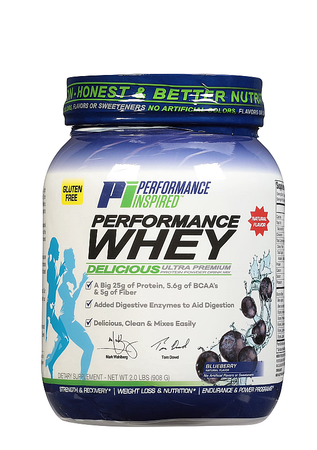 Performance Inspired Nutrition WHEY Protein  Blueberry - 2 Lb (Whey Isolate/Concentrate blend)