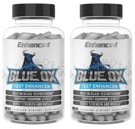 Enhanced Blue OX  Test Booster & Libido Support- 2 x 150 Cap Btls  TWINPACK