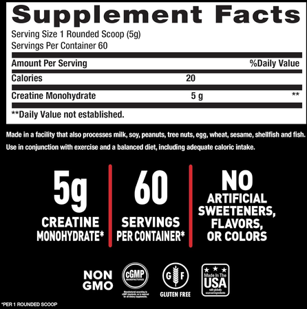 Body Fortress Creatine Powder - 300 Grams