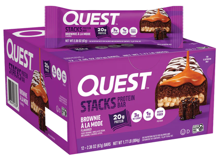 Quest Stacks Protein Bar  Brownie A La Mode - 12 Bars