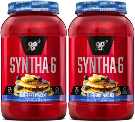 Bsn Syntha-6 Protein Blueberry Pancake - 5.82 Lb 56 Servings (2 x 2.91 Lb Btls)   TWINPACK