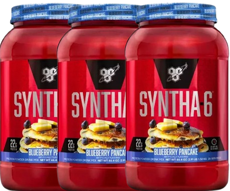 -Bsn Syntha-6 Protein Blueberry Pancake - 8.7 Lb 84 Servings (3 x 2.91 Lb Btls)   3 PACK