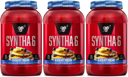 -Bsn Syntha-6 Protein Blueberry Pancake - 8.7 Lb 84 Servings (3 x 2.91 Lb Btls)   3 PACK