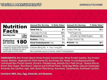 Bsn Syntha-6 Bar Protein Crisp Bars Vanilla Marshmallow - 12 Bars