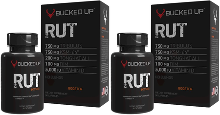 Bucked Up RUT Testosterone Booster - 2 x 90 Capsule Bottles TWINPACK