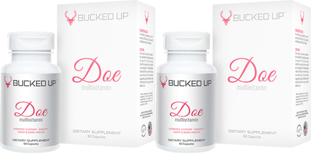 Bucked Up Doe Multivitamin for Women - 120 Capsules (2 x 60 Capsule Bottles) TWINPACK