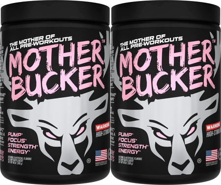 Bucked Up Mother Bucker Pre Workout Strawberry Super Sets (Sour Strawberry Belts) - 2 x 20 Servings TWINPACK