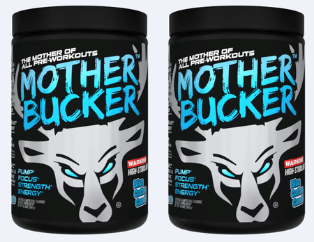 Bucked Up Mother Bucker Pre Workout Blue Cotton Candy - 2 x 20 Servings TWINPACK