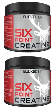 Bucked Up Creatine  Six Point Creatine - 60 Servings (2 x 30 Servs)  TWINPACK