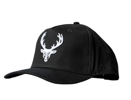 Bucked Up Hat  Black w/White Logo - Adjustable