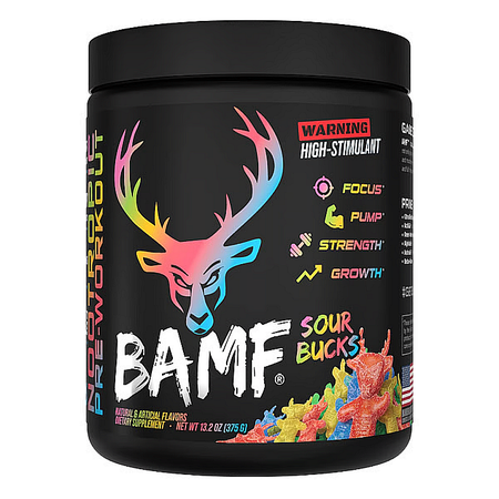 Bucked Up BAMF  Sour Bucks (Sour Gummy Candy) - 30 Servings