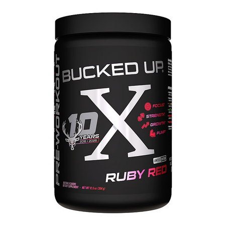 Bucked Up Anniversary X Pre-Workout Limited Edition  Ruby Red - 30 Servings