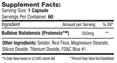 SNS Serious Nutrition Solutions Bulbine - 2 x 60 Capsule Bottles TWINPACK