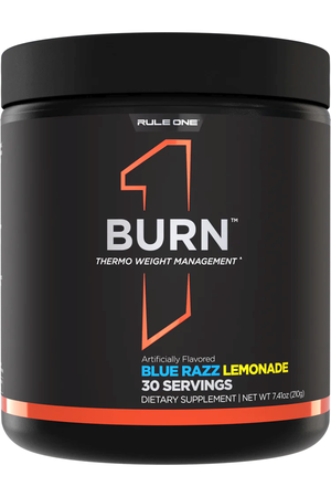 Rule1 BURN Powder  Blue Razz Lemonade - 30 Servings