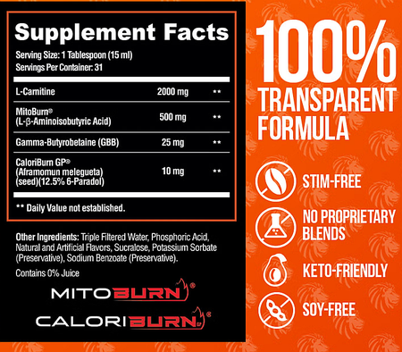 Alpha Lion BURN2O Stim-Free Super Thermogenic Shred Berry - 2 x 31 Serving Btls  TWINPACK