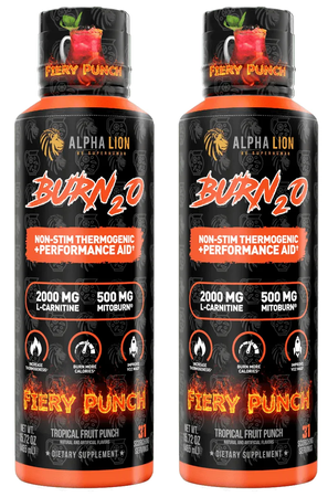 Alpha Lion BURN2O Stim-Free Super Thermogenic Fiery Punch - 2 x 31 Serving Btls  TWINPACK