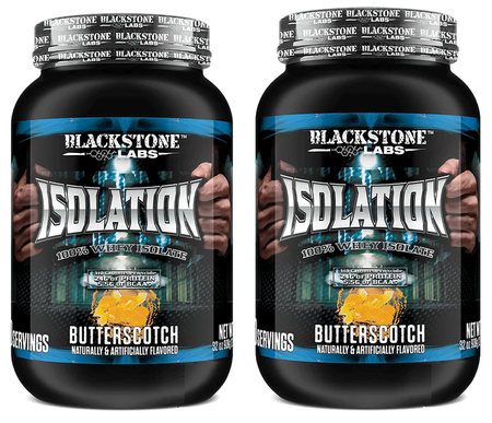 Blackstone Labs Isolation Whey Isolate Protein Butterscotch - 4 Lb (2 x2 Lb) TWINPACK