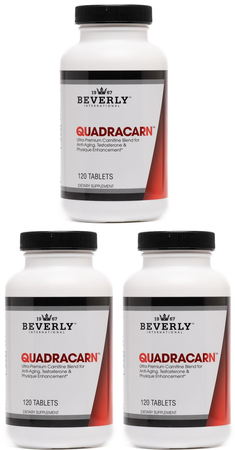 Beverly International Quadracarn - 360 Tablets (3 x 120 Tablet Bottles)  3 PACK