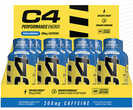 C4 Energy Shots 2 oz  Frozen Bombsicle - 24 Bottles (2 x 12 Bottles)  TWINPACK