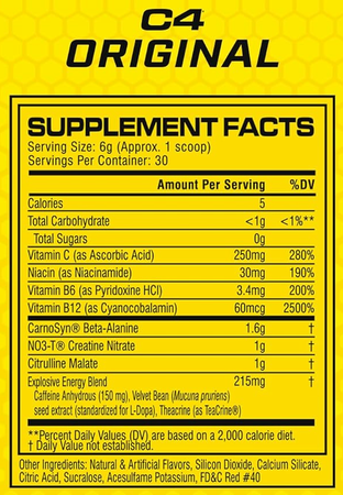 Cellucor C4 Original  Strawberry Watermelon Ice - 30 Serving