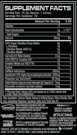 Cellucor C4 Ultimate  Freedom Ice - 40 Servings (2 x 20 Serv. Btls) TWINPACK