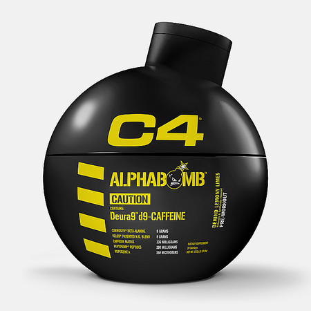 C4 AlphaBomb Pre-Workout  Behind Lemony Lime - 20 Servings