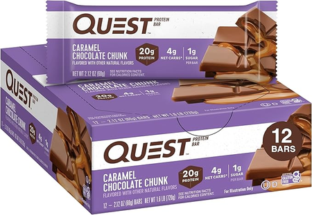 Quest Bar Caramel Chocolate Chunk - 12 Bars