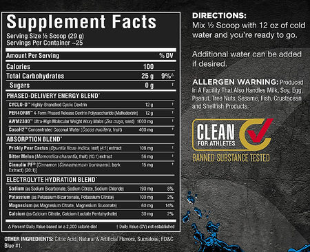 AllMax Nutrition CARBion+ with Electrolytes + Hydration  Pineapple Mango - 25 Servings
