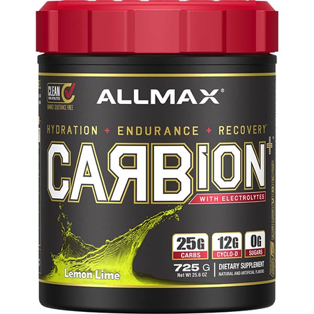 AllMax Nutrition CARBion+ with Electrolytes + Hydration  Lemon Lime - 30 Servings