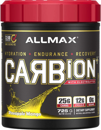 AllMax Nutrition CARBion+ with Electrolytes + Hydration  Pineapple Mango - 30 Servings