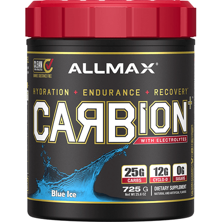 AllMax Nutrition CARBion+ with Electrolytes + Hydration  Blue Bomb Pop - 30 Servings