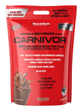 MuscleMeds Carnivor Beef Protein  Chocolate - 100 Servings (Bag)