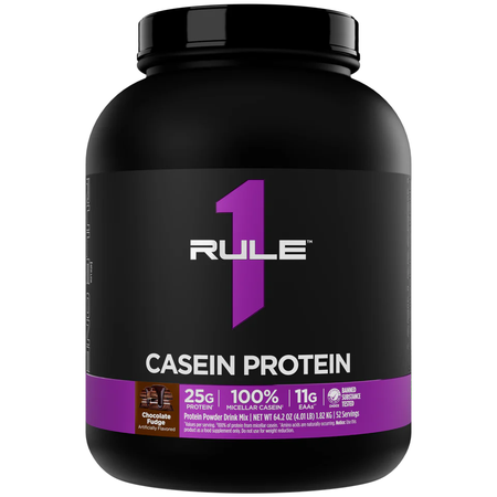 Rule 1 Casein Protein  Chocolate Fudge - 4 Lb (52 Servings)
