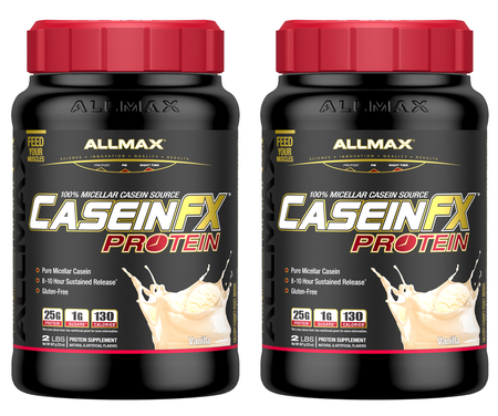 AllMax Nutrition Casein FX Vanilla - 4 Lb (2 x 2 Lb Btls)  TWINPACK