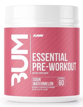 RAW CBUM Essential Pre-Workout  Sour Watermelon - 60 SERVINGS!!