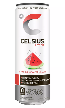 CELSIUS Essential Energy Drink Sparkling Watermelon - 12 x 12 Oz Cans