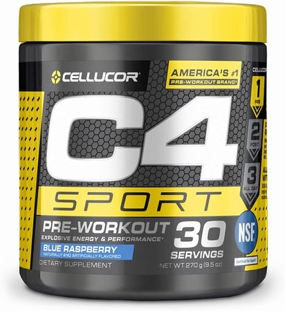 Cellucor C4 Sport Pre-Workout  Blue Raspberry - 30 Servings