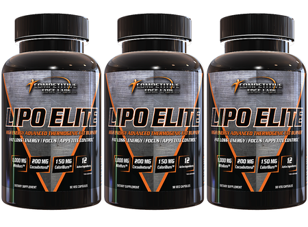 Competitive Edge Labs Lipo Elite - 3 x 90 Capsule Bottles 3 PACK -
