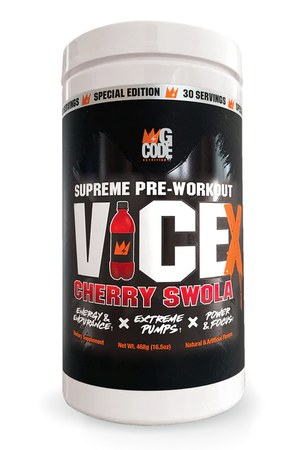 GCode Nutrition Vice X Pre Workout  Cherry Swola - 30 Servings