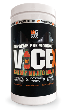 GCode Nutrition Vice X  Pre Workout  Cherry Mojito Mojo - 30 Servings