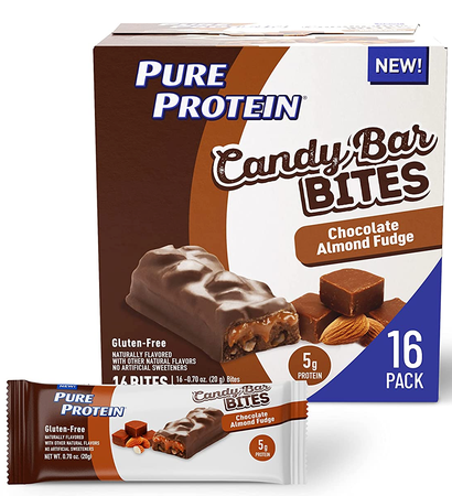 Pure Protein Candy Bar Bites  Chocolate Almond Fudge - 16 Pack *best by date 8/23