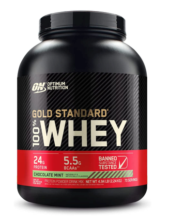 Optimum Nutrition 100% Whey Gold Standard Chocolate Mint - 5 Lb