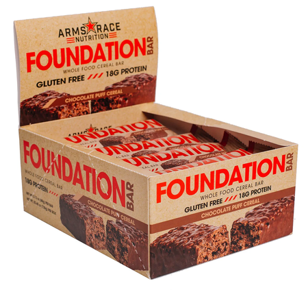 Arms Race Nutrition Foundation Protein Bar Chocolate Puff Cereal - 12 Bars