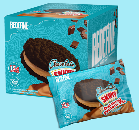 Redefine Foods Oatmeal Protein Pie Skippy Chocolate Peanut Butter  - 8 Pack
